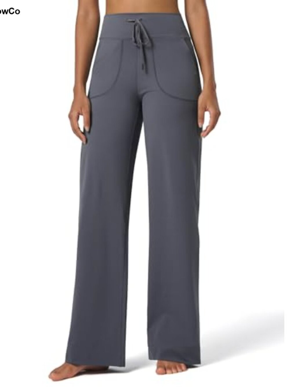 Wide Leg Yoga Pants with Pockets High Waist Stretch Lounge Comfy